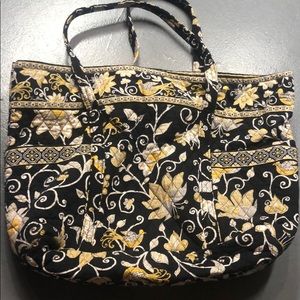 Vera Bradley Large Tote in Yellow Bird